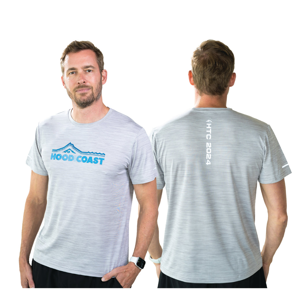 Men's Performance Short Sleeve Tee - Grey Striped (PRE-ORDER for 8/10)